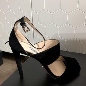 Prada Sandals Suede Heels Sandals